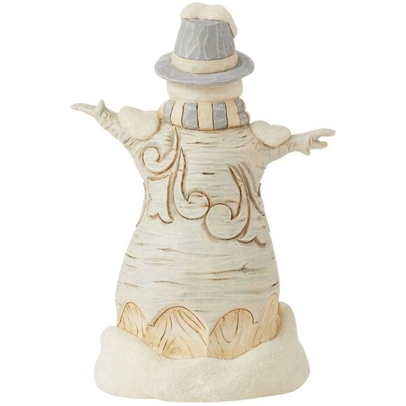 Enesco Jim Shore Heartwood Creek White Woodland Snowman in Top Hat Figurine NEW - Picture 3 of 6